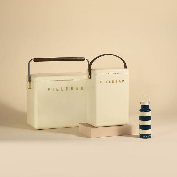 cooler box set & bottle / safari white