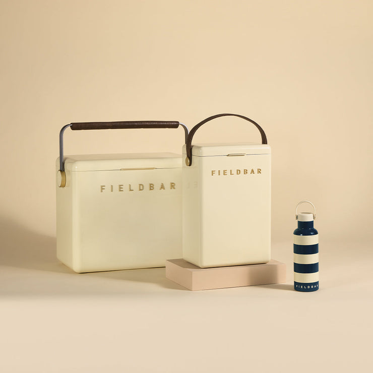 cooler box set & bottle / safari white