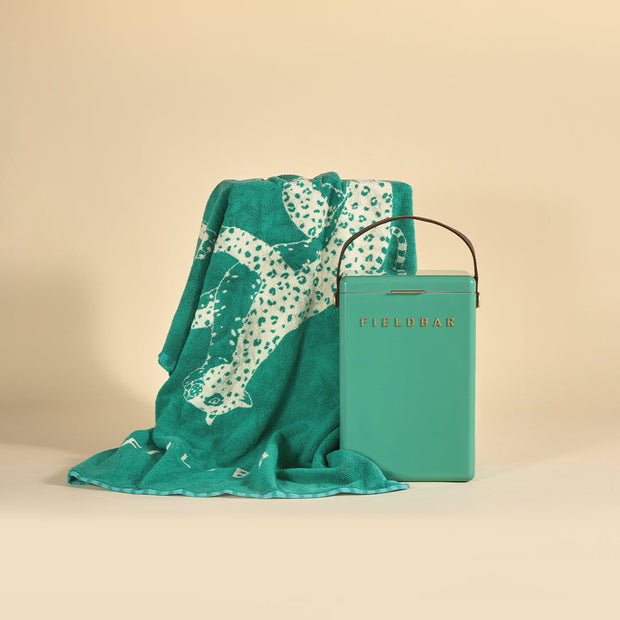 drinks box & towel bundle / parisian green