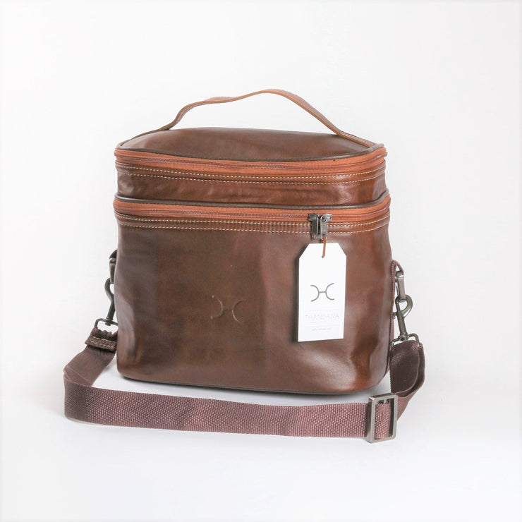 Double Decker Cooler Bag Leather
