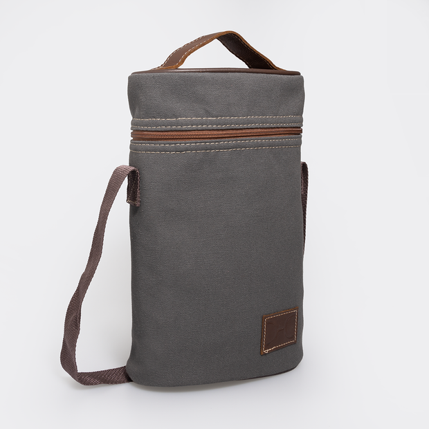 Wine Cooler Double Carry Canvas & Leather (RTS)
