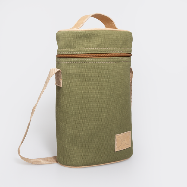 Wine Cooler Double Carry Canvas & Leather (RTS)