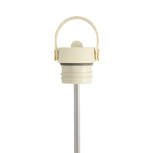 Field Bottle Sip Lid & Metal Straw / Safari White