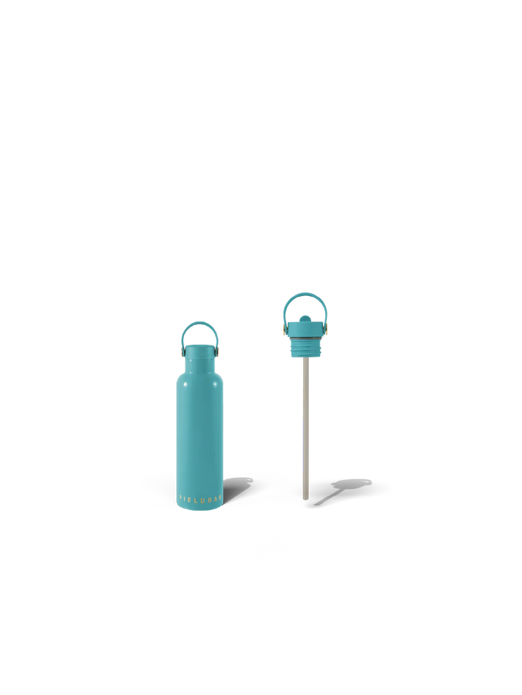Field Bottle Sip Lid & Metal Straw / Bazaruto Blue