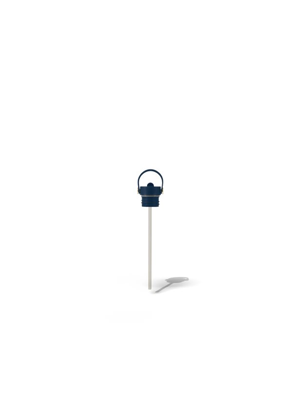 Field Bottle Sip Lid & Metal Straw / Sea Boat Blue