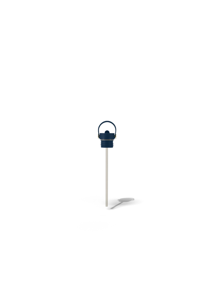 Field Bottle Sip Lid & Metal Straw / Sea Boat Blue