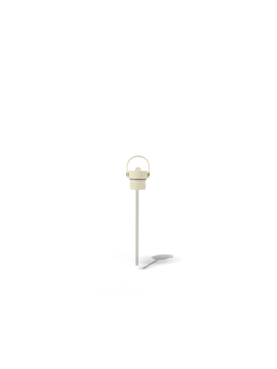 Field Bottle Sip Lid & Metal Straw / Safari White