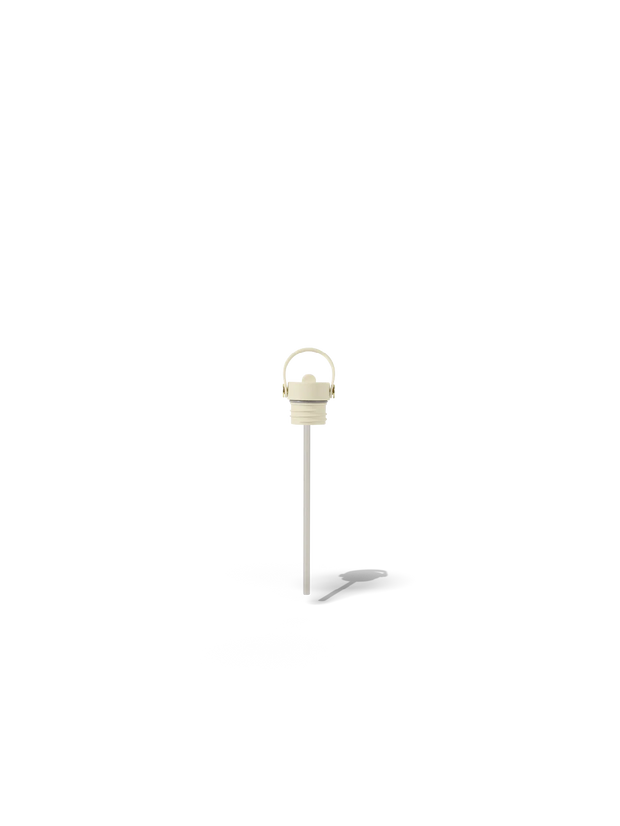 Field Bottle Sip Lid & Metal Straw / Safari White
