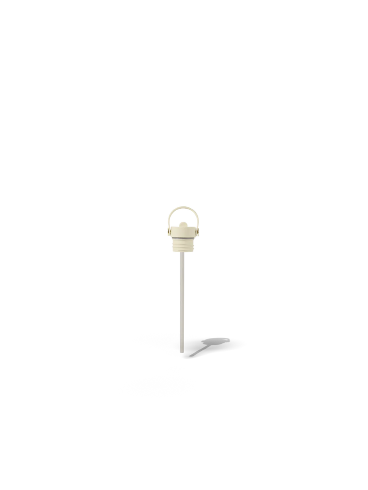 Field Bottle Sip Lid & Metal Straw / Safari White