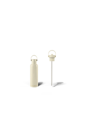 Field Bottle Sip Lid & Metal Straw / Safari White