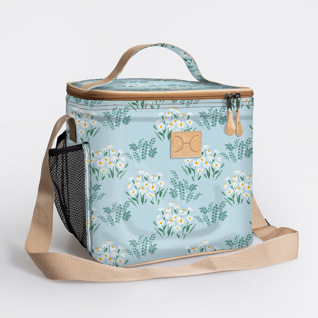 Lunch Box Cooler Laminated Fabric Hard Plastic Inner
