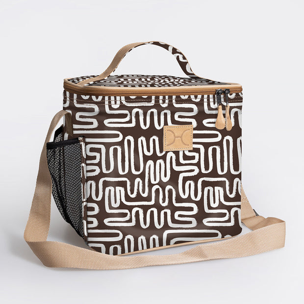 Lunch Box Cooler Laminated Fabric Hard Plastic Inner