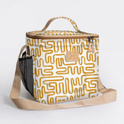 Lunch Box Cooler Laminated Fabric Hard Plastic Inner