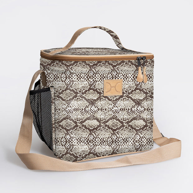 Lunch Box Cooler Laminated Fabric Hard Plastic Inner