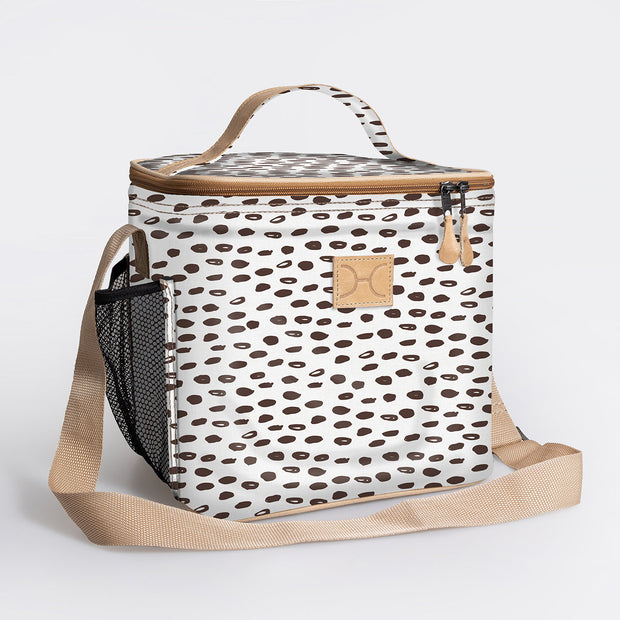 Lunch Box Cooler Laminated Fabric Hard Plastic Inner