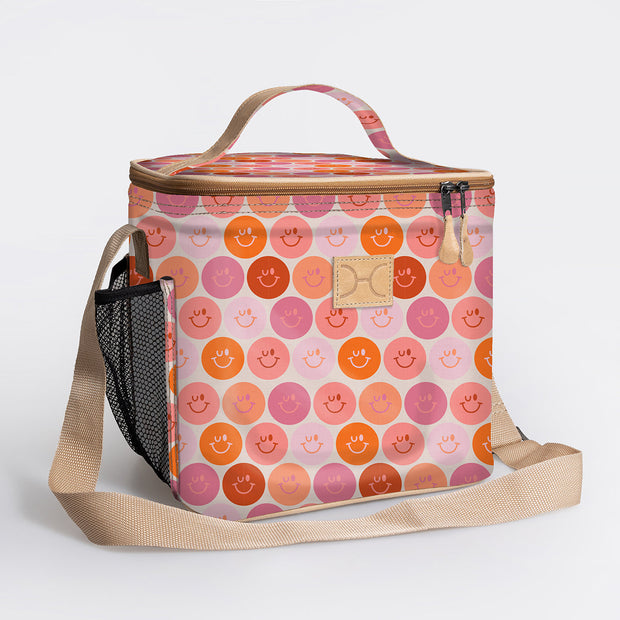 Lunch Box Cooler Laminated Fabric Hard Plastic Inner