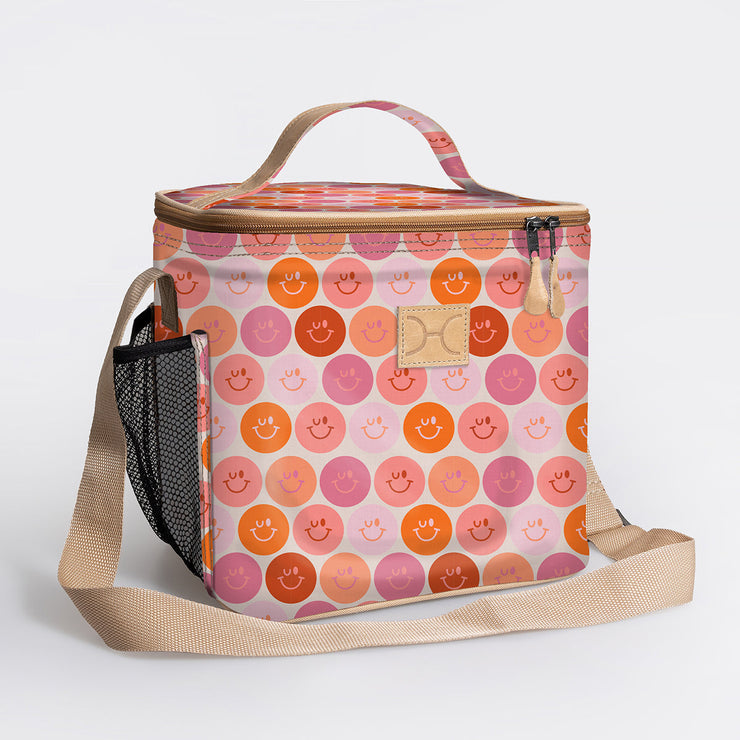 Lunch Box Cooler Laminated Fabric Hard Plastic Inner
