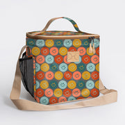 Lunch Box Cooler Laminated Fabric Hard Plastic Inner
