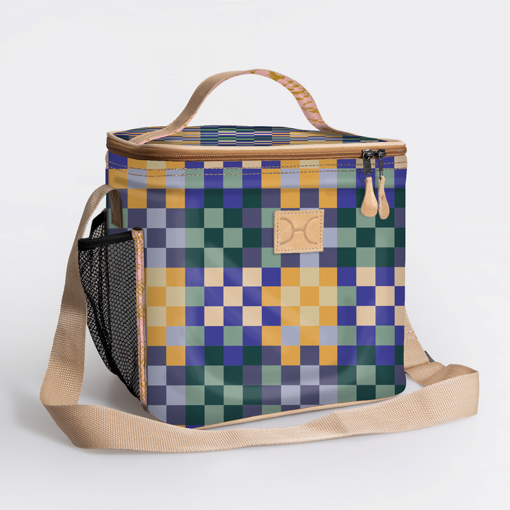 Lunch Box Cooler Laminated Fabric Hard Plastic Inner