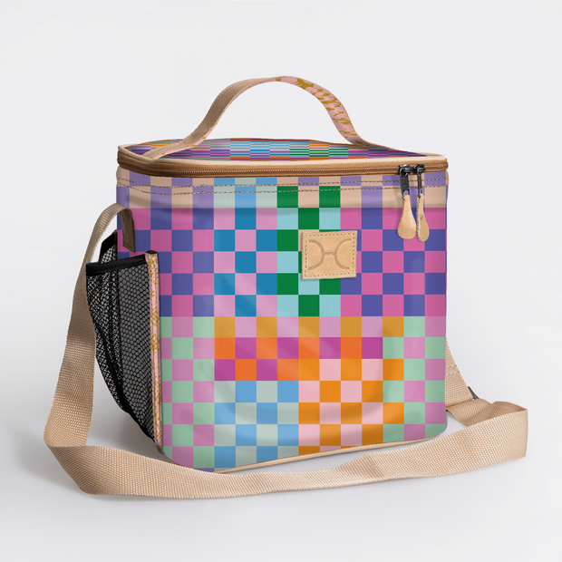 Lunch Box Cooler Laminated Fabric Hard Plastic Inner