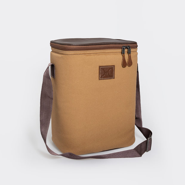 Corporate Long Tom Wine Cooler Canvas & Leather Hard Plastic Inner
