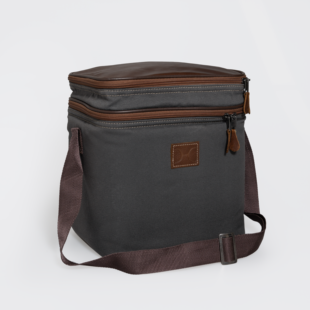 Big Lunch Box Canvas & Leather Hard Plastic Inner