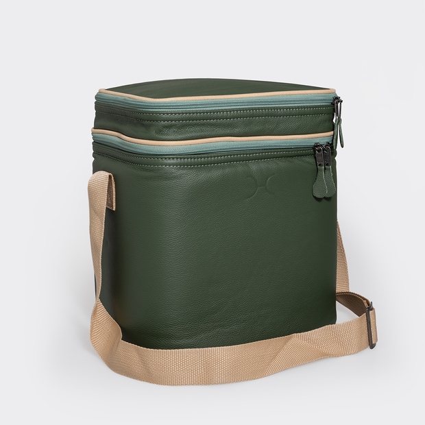 Big Lunch Box Cooler Leather Hard Plastic Inner