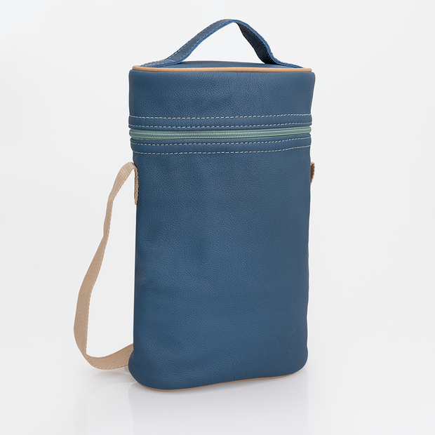Wine Cooler Double Carry Bag Leather (RTS)