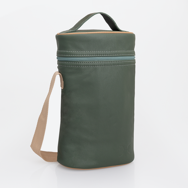 Wine Cooler Double Carry Bag Leather