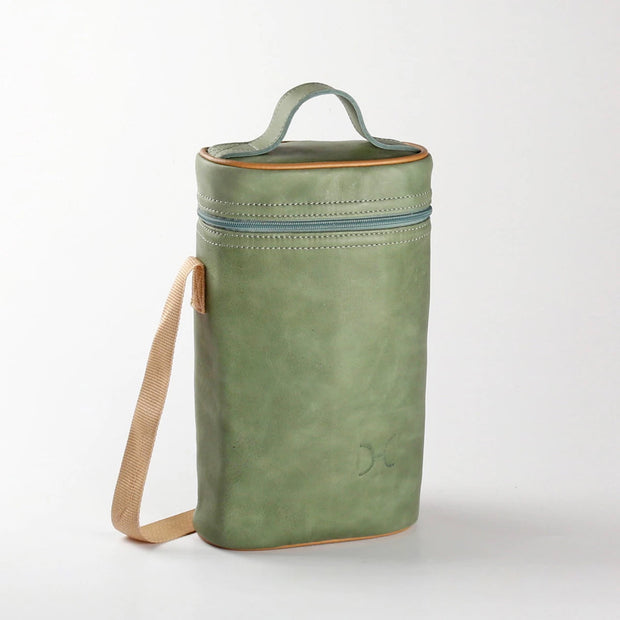 Wine Cooler Double Carry Bag Leather (RTS)