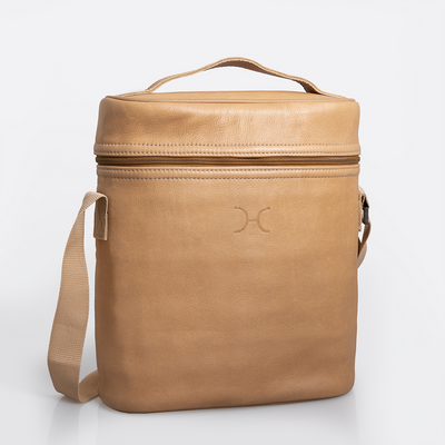 Wine Cooler Jumbo Carry Bag Leather (RTS)